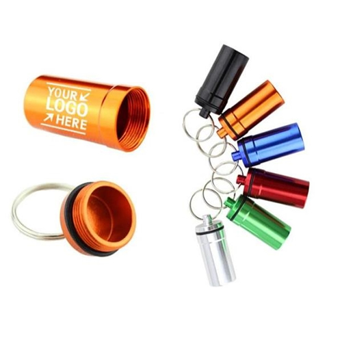 Aluminum Pill Box Keychain,RP2520,Red River Promos