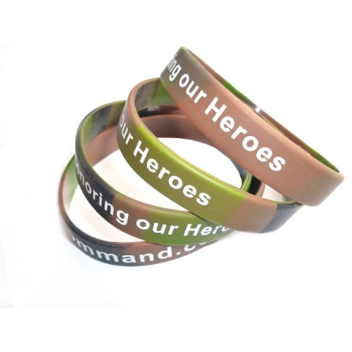 Camo Silicone Bracelet,RP0750,Red River Promos