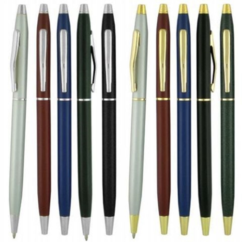 Classic Twist Skinny Metal Ballpoint Pens,RP0393,Red River Promos