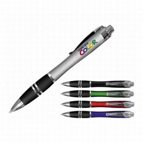 Click rubber grip ballpoint pen with ring,RP2227,Red River Promos
