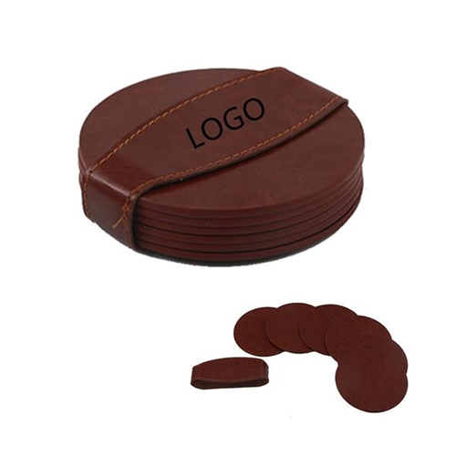 PU Leather Coaster Set,RP2451,Red River Promos