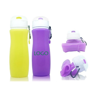 16 OZ Foldable Silicone Sport Water Bottle