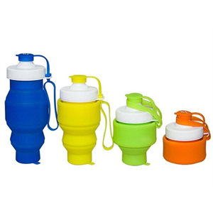 18 oz Folding Silicone Water Bottle