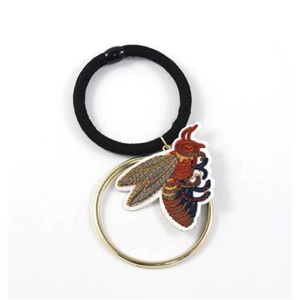 2-In-1 Pony Tail Holder/ Bracelet With Embroidery Bee