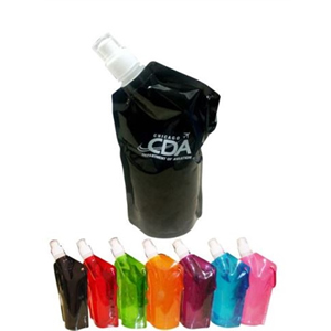 25 OZ BPA-Free Large Size Foldable Water Bottle W/ Carabiner