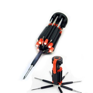 8 in 1 Screwdriver with Led Flashlight