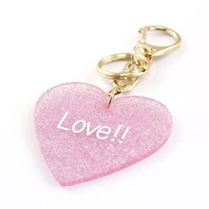 Acrylic Heart Shape Keychain