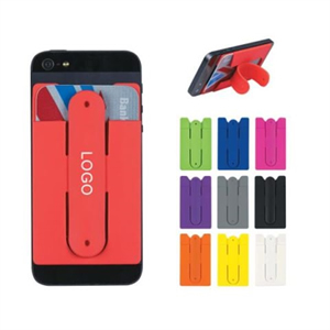 Adhesive Silicone Phone Stand and Wallet