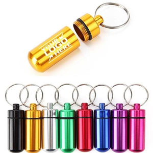 Aluminum Pill Box Key Chain