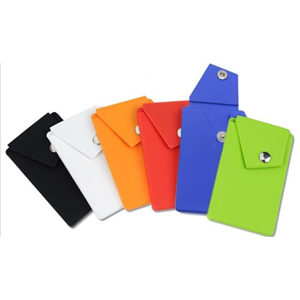 Attendant Silicone Phone Wallet with Snap Pocket