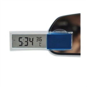 Auto Car 2in1 Digital LCD Clock Thermometer w/Suction Cup