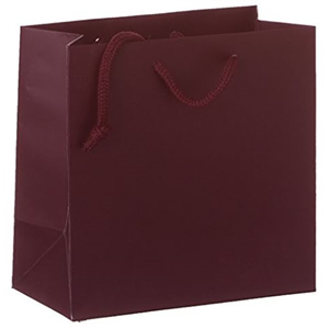 Burgundy Matte Laminated Heavy Paper Tote Bag