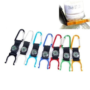 Carabiner With Compass And Water Bottle Holder
