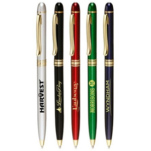 Clasic Metal Pen Blue & Black Ink with Round Top