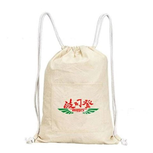 Cotton Canvas Drawstring Backpack Bag