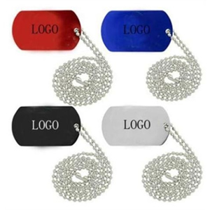 Dog Tag on Bead Chain