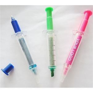 Double Sided Syringe Highlighter Pen