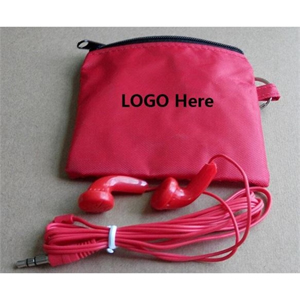 Earphones with Zipper Bag