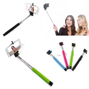 Extendable Audio Cable Wired Selfie Stick Handheld Monopod
