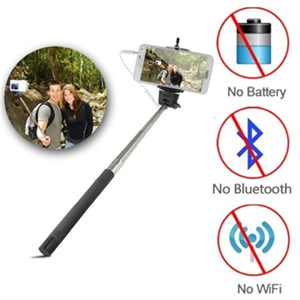 Extendable Handheld Audio Cable Wired Selfie Stick