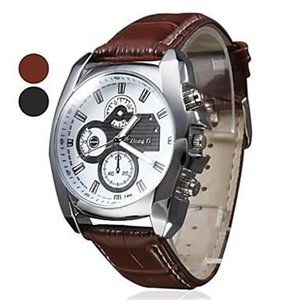 Fashion Luxury Quartz Leather Band  Unisex Sport Wristwatch