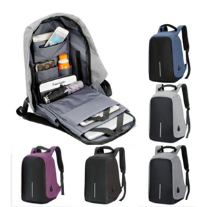 Fashion Men Business External USB Anti-Theft Laptop Backpack