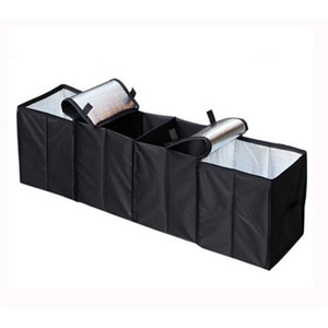 Foldable Car Trunk Organizer With Cooler Bag