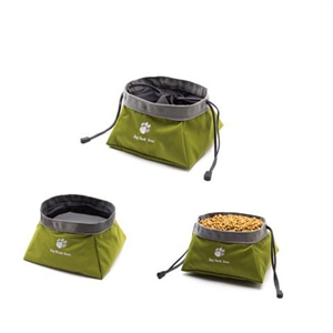 Foldable Portable Dog Food And Water Bowl With Nylon