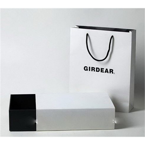 Gift Set. Custom Laminated Matte Paper Bag with Paper Box.