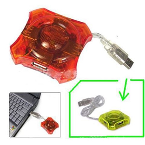 High Quality Portable 4 Port Square USB Hub Driver 2.0