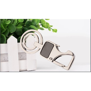 Hight Quality Double Ring Metal Keychain with Bottle Opener