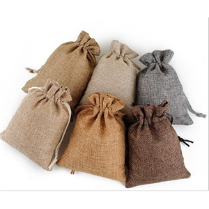 Jute/Burlap Drawstring Bag