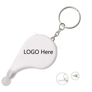 Keychain with Tape Measure and Ballpoint Pen