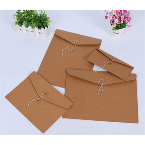 Kraft paper HandBag snap button Envelope File Bag