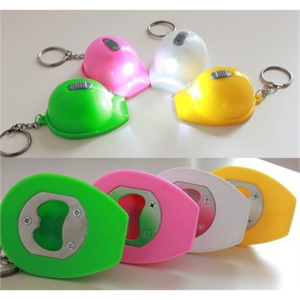 LED Helmet Shaped Bottle Opener Key Chain