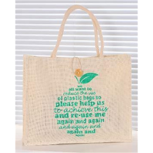 Laminated Burlap Tote Bag