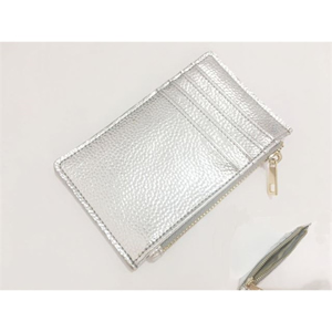 Leather Wallet with Pocket Zipper and Card Bags