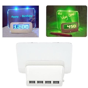 Led Desk Calendar Message Board Clock