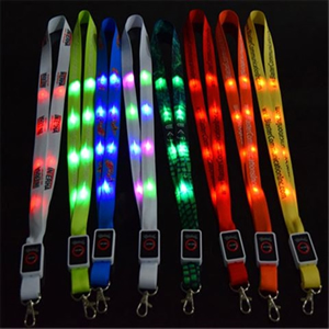 Light Up Led Lanyard With Badge Clip