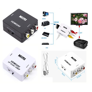 Mini HDMI Video Converter Box to RCA AV/CVSB L/R Video 1080P