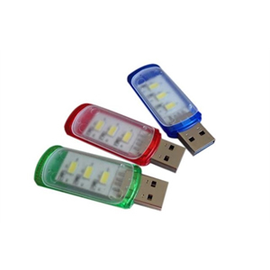 Mini Portable USB 3 LED White Night Lamp for Camping/Reading
