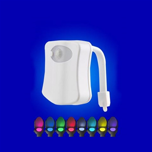 Motion Activated Toilet Bowl Nightlight 8 Vibrant Colors
