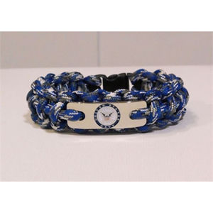 Paracord Bracelet with Printed, Engraved Metal Plate