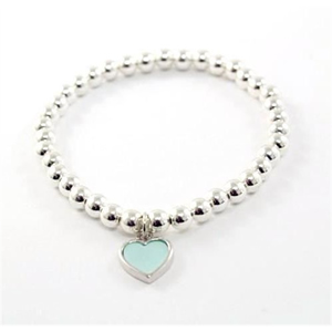 Plastic Beads Bracelet With A Heart Charm
