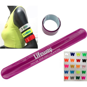 Reflective PVC Slap Bracelet Wristband