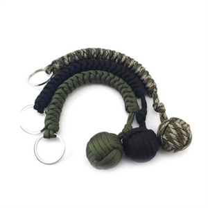 Self-Defense Seven-Core Rope Keychain with Ball