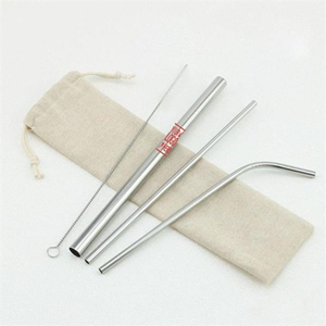 Set of 4 Stainless Steel Straws
