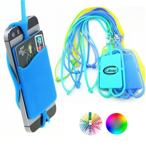 Silicone Cell Phone Wallet With Lanyard