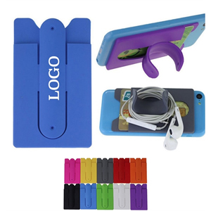 Silicone Credit Card Holder with Phone Stand