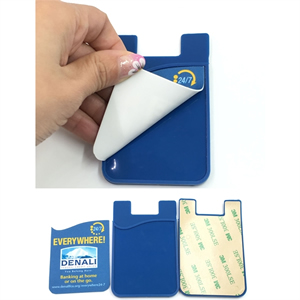 Silicone Phone Case Card Holder Pocket-Sticky Screen Cleaner